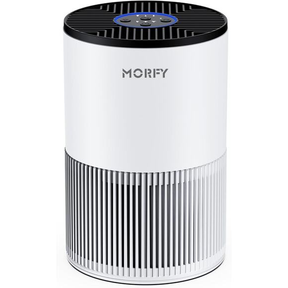 MORFY New Air Purifier covers 270 SqFt /hour, H13 True HEPA Filter Quiet Compact - Picture 1 of 13